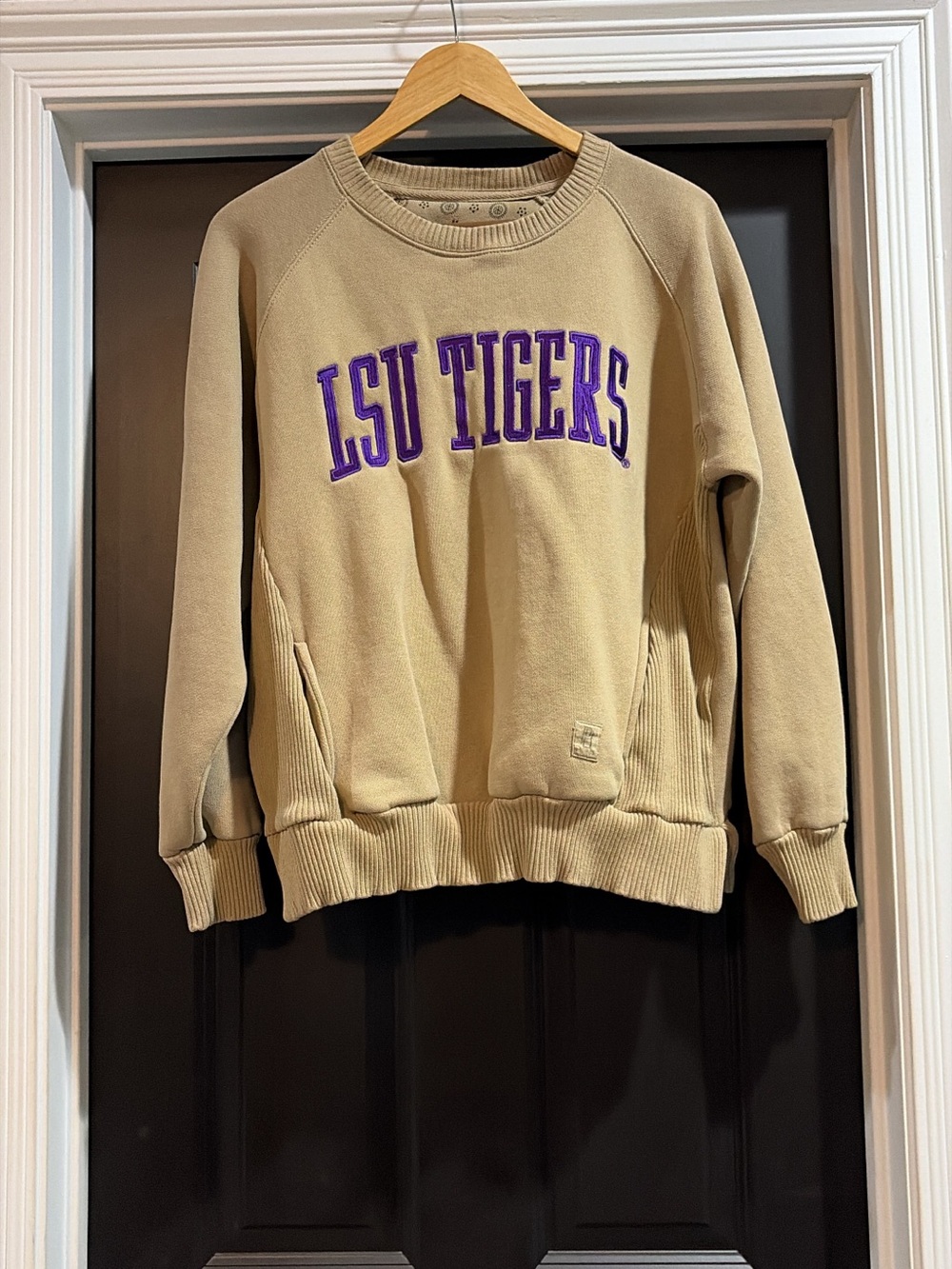 LSU Tigers Beige Crewneck Sweatshirt for Women